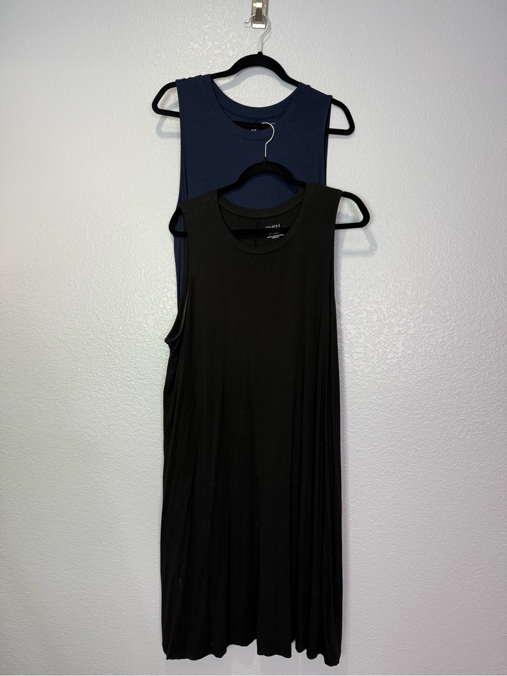 Bundle of 2 Time and Tru Black and Navy Sleeveless Swing Dresses